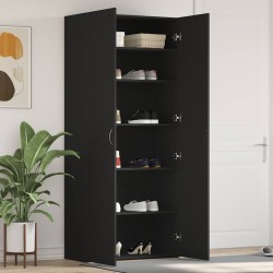 Cabinet à chaussures Noir 80 x 35.5 x 180 cm Bois d'ingénierie 515161515161