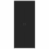 Cabinet à chaussures Noir 80 x 35.5 x 180 cm Bois d'ingénierie 515161515161