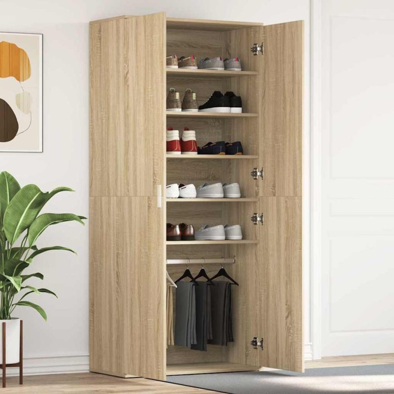 Cabinet à chaussures avec étagère Chêne Sonoma 80 x 39 x 178 cm 515164515164