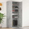 Cabinet à chaussures avec étagère Gris béton 80 x 39 x 178 cm 515165515165