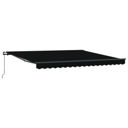 Auvent Rétractable Noir 400 × 350 cm Polyester et Acier 515169515169