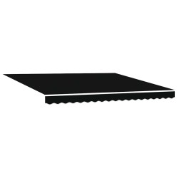 Auvent Rétractable Noir 400 × 350 cm Polyester et Acier 515169515169