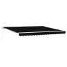 Auvent Rétractable Noir 400 × 350 cm Polyester et Aluminium 515170515170