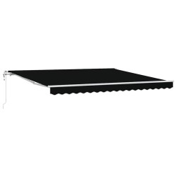 Auvent rétractable électrique Noir 400 × 350 cm 515172515172