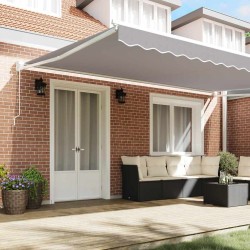 Auvent Gris clair 500 x 300 x 165 cm Polyester et métal 515173515173