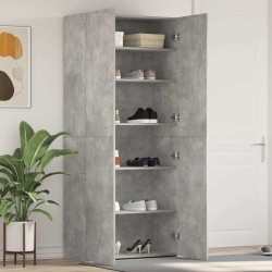 Cabinet à chaussures Gris 80 x 35.5 x 180 cm Bois d'ingénierie 515176515176