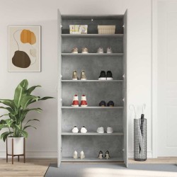 Cabinet à chaussures Gris 80 x 35.5 x 180 cm Bois d'ingénierie 515176515176