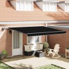 Auvent Rétractable Noir 400 × 350 cm tissu 515178515178