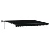 Auvent Rétractable Noir 400 × 350 cm tissu 515178515178