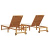 Transat 3 pcs Marron Bois d'Acacia Massif 515179515179
