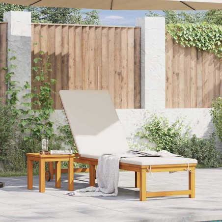 Transat 2 pcs Marron Bois d'Acacia Massif 515183515183