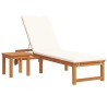 Transat 2 pcs Marron Bois d'Acacia Massif 515183515183