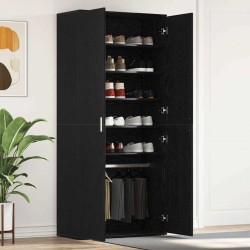 Cabinet à chaussures avec étagère Chêne noir 80 x 39 x 178 cm 515184515184