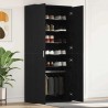 Cabinet à chaussures avec étagère Chêne noir 80 x 39 x 178 cm 515184515184