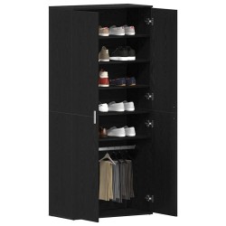 Cabinet à chaussures avec étagère Chêne noir 80 x 39 x 178 cm 515184515184