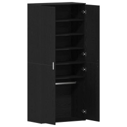 Cabinet à chaussures avec étagère Chêne noir 80 x 39 x 178 cm 515184515184