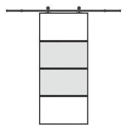 Porte coulissante kit de quincaillerie trempé verre aluminium 515187515187