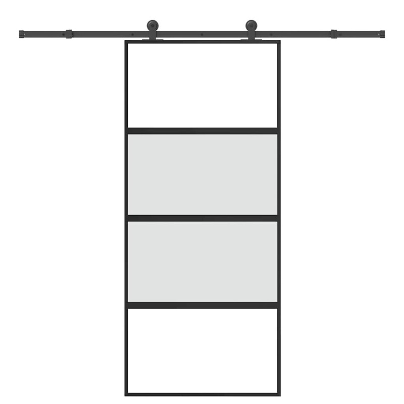 Porte coulissante kit de quincaillerie trempé verre aluminium 515187515187