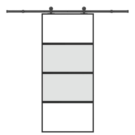 Porte coulissante kit de quincaillerie trempé verre aluminium 515187515187