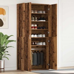 Cabinet à chaussures avec étagère Bois ancien 80 x 39 x 178 cm 515202515202