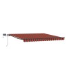 Auvent Rétractable orange et marron 450 ×300 cm tissu 515212515212