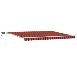 Auvent Rétractable orange et marron 450 × 300 cm Tissu et acier 515213515213