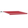 Auvent Rétractable Rouge 400 × 300 cm Tissu et acier 515222515222