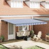 Cadre d'auvent Bleu et Blanc 450 × 300 cm 515224515224