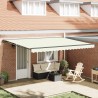 Cadre d'auvent Crème 450 × 300 cm Polyester avec revêtement PU 515226515226