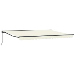 Cadre d'auvent Crème 450 × 300 cm Polyester avec revêtement PU 515226515226