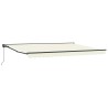 Cadre d'auvent Crème 450 × 300 cm Polyester avec revêtement PU 515226515226