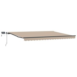 Auvent Rétractable Beige 400 ×350 cm tissu 515242515242