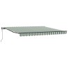 Auvent Rétractable Vert et blanc 400 × 300 cm 515251515251