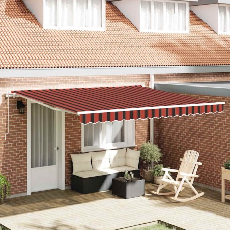 Auvent rétractable électrique orange et marron 400 × 350 cm 515252515252