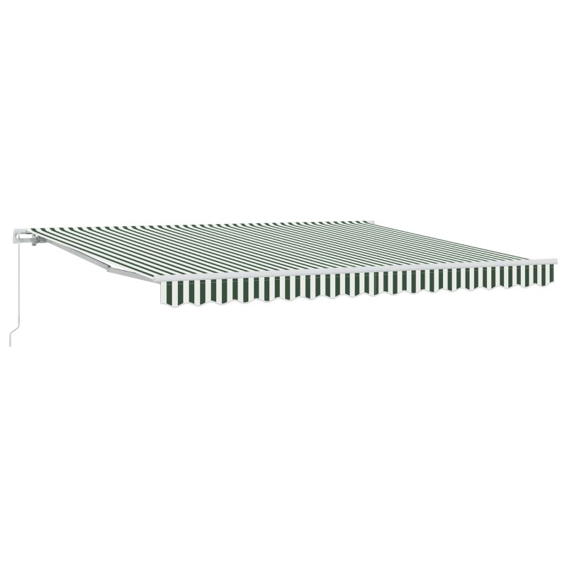 Auvent Rétractable Vert et blanc 400 × 300 cm 515256515256