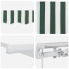 Auvent Rétractable Vert et blanc 400 × 300 cm 515256515256
