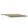 Auvent Rétractable Vert et jaune 450 ×350 cm tissu 515258515258
