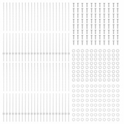Poteau de clôture. 44 pcs Argenté 200 cm Acier 515265515265
