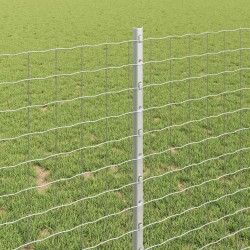 Poteau de clôture. 44 pcs Argenté 140 cm Acier 515266515266