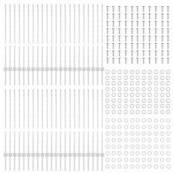 Poteau de clôture. 44 pcs Argenté 140 cm Acier 515266515266