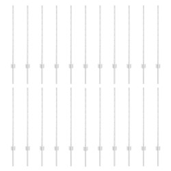 Poteau de clôture. 22 pcs Argenté 140 cm Acier 515268515268