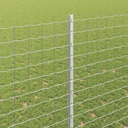 Poteau de clôture. 44 pcs Argenté 200 cm Acier 515270515270