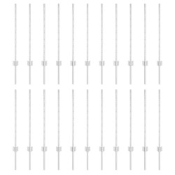 Poteau de clôture. 22 pcs Argenté 120 cm Acier 515271515271