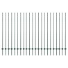 Poteau de clôture. 22 pcs Vert 200 cm Acier 515275515275