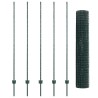 Clôture avec poteau Vert 1,5 x 10 m Acier et PVC 515281515281