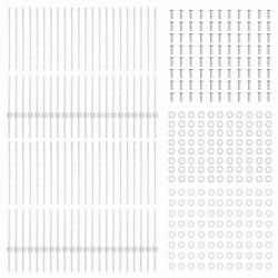 Poteau de clôture. 44 pcs Argenté 160 cm Acier 515283515283