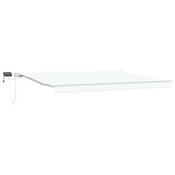 Auvent Rétractable avec Blanc 450 ×300 cm tissu 515289515289