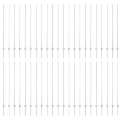 Poteau de clôture. 44 pcs Argenté 180 cm Acier 515299515299