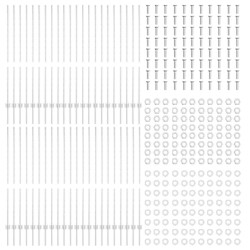 Poteau de clôture. 44 pcs Argenté 180 cm Acier 515299515299