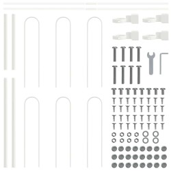 Clôture de jardin 5 pcs Blanc 8,5 x 1 m Acier revêtu de poudre 515300515300